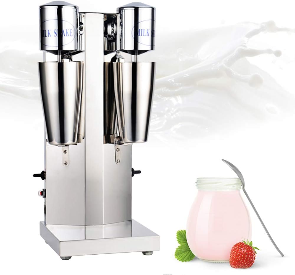 Electric Milk Shaking Machine, Commercial Home Milkshake Maker Stainless Steel Milk Shake Machine for Drink Mixer Electric Smoothie Maker Drink Mixer 110V (Single Head)