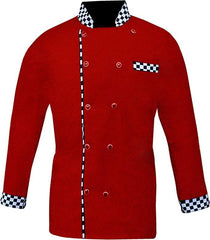Men's Chef Coat Full Sleeve Jacket Multicolored Piping Exclusive Chef Jacket Size (XS-6XL)
