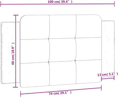 Bedroom Headboard Contemporary Headboard Easy Assembly Headboard Cushion Black 39.4" Faux LeatherSuitable for Study, Bedroom, Guest Room