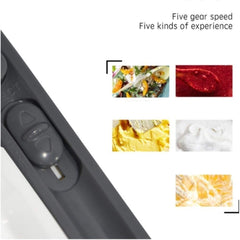 Hand Mixer Electric Handheld Mixer with 5 Speed and Turbo Button Includes Sturdy Beaters and Dough Hooks fine