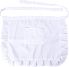 Kitchen Cooking Aprons,Aprons With Pockets Short Waist Kitchen Apron Lace Half Waist Bib Maid Costume With Pocket Half Apron Cover Kitchen Party Apron