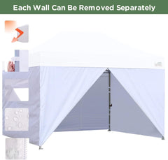 Eurmax USA Full Zippered Walls for 10x20 Easy Pop Up Canopy Tent,4 Walls ONLY(Turquoise)