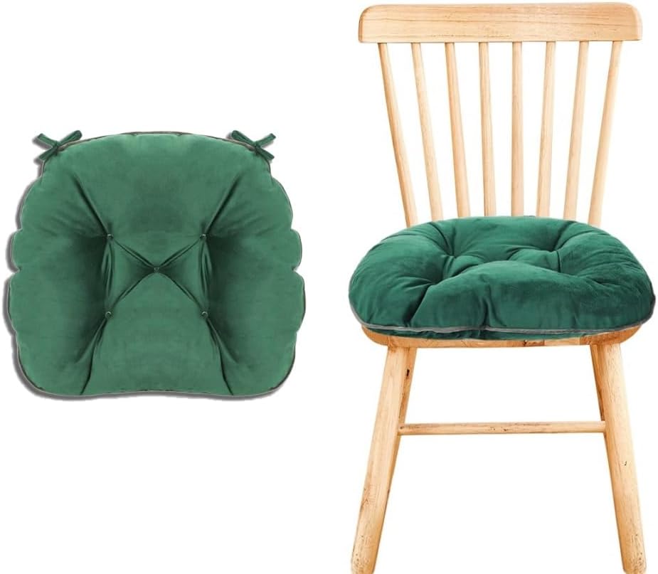 Ibluelover Chair Cushion with Ties Non Slip Square Seat Cushions Thick Chair Pad Memory Foam Comfort Soft Chair Cushion for Dining Living Room Office Kitchen Patio