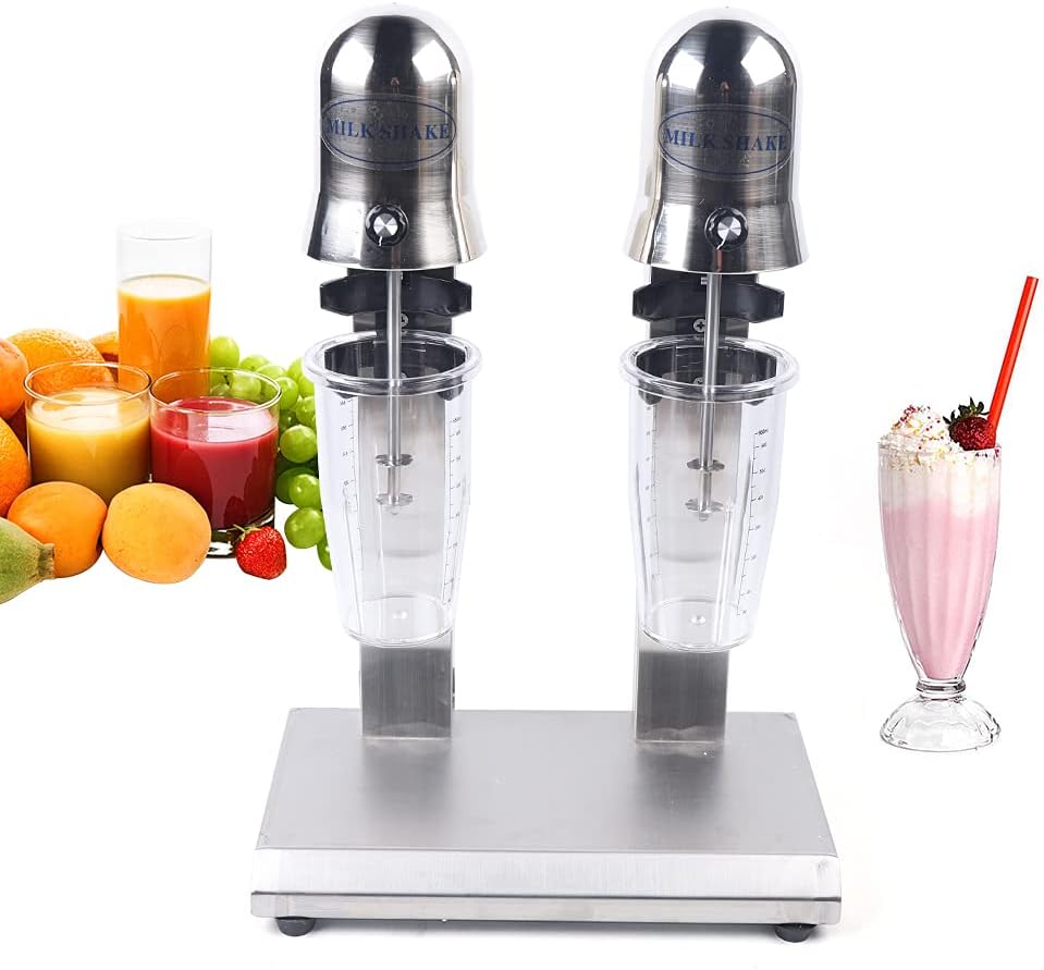 Electric Milkshake Maker 110V Single Head Milkshake Maker Machine 18000RMP Commercial Stainless Steel Milk Shake Machine Speed Adjustable Drink Mixer Used To Make Smoothies Milk Foam 180W