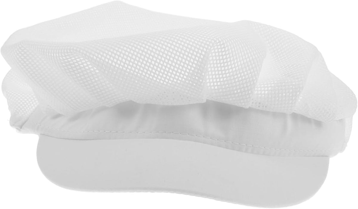 NOLITOY Unisex White Chef Hat for Kitchen Cooking Reusable Elastic Dust Cap Professional Hair Protection for Food Service and Home Use
