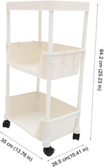 Movable Rolling Bookcase Rack with Wheels Multi Purpose Organizer for Books Easy Installation Space Saving Design Material