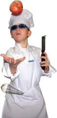 Chef Set Outfit for Children incl Jacket Apron and Hat White not a toy Real Uniform Dress like a PRO