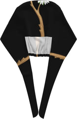 Cleaning Working Cap Daisy on Dead Tree Printed Chef Hat for Women & Men, Adjustable, Breathable Black