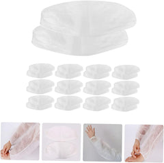 IMIKEYA 50Pcs Disposable Arm Protective Covers Breathable Wear Resistant Over Sleeves for Home Cleaning Kitchen Use Lightweight Skin Protection Sleeves for Dishwashing and Household Tasks