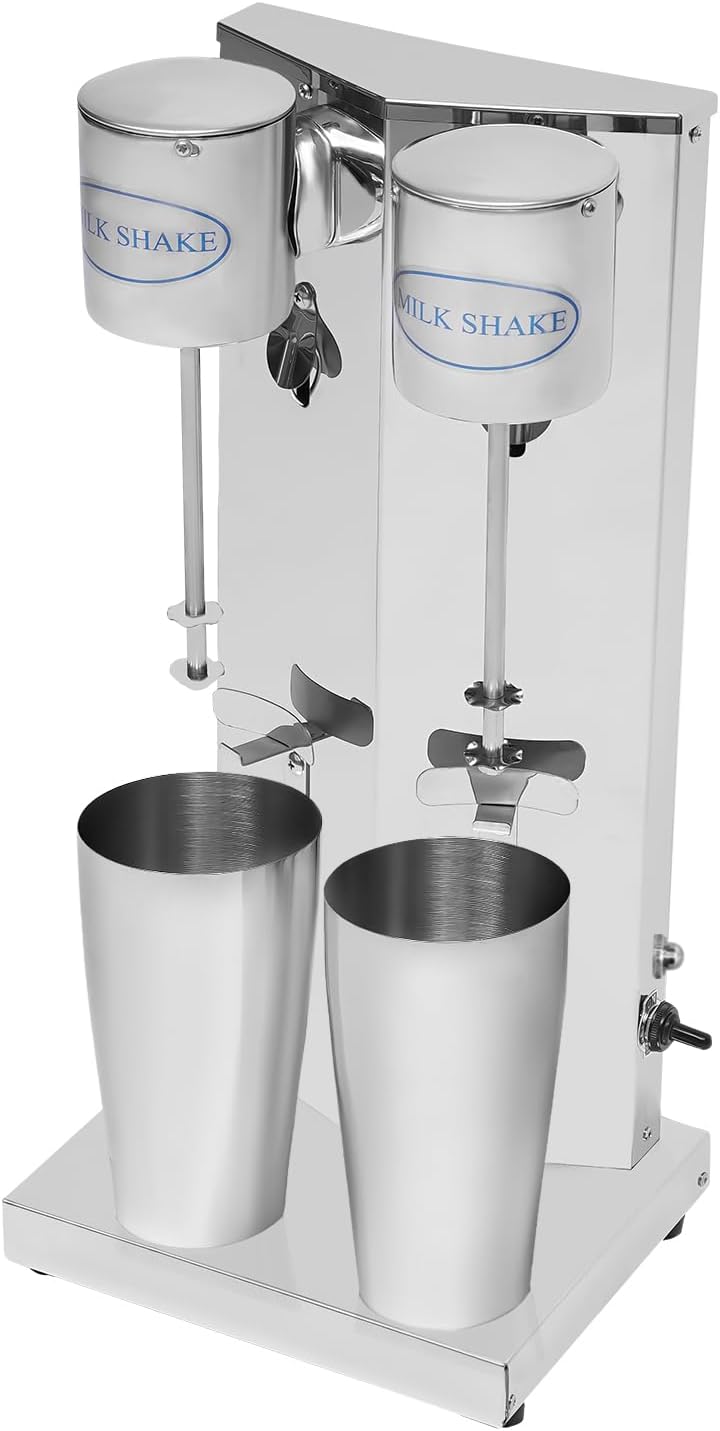 650ML Commercial Milkshake Maker, 180W Electric Single-Head Milk Shake Machine Stainless Steel Milk Shaking Machine with 650ml Cup, Stand Mixer 18000RMP High Speed for Drink Mixer