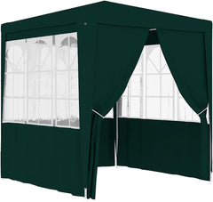 Professional Party Tent, Summer House Outdoor Gazebo Pergola Canopy Tent for Rasen Garten Balkon Hinterhof with Side Walls 8.2'x8.2' Anthracite 0.3 oz/ft