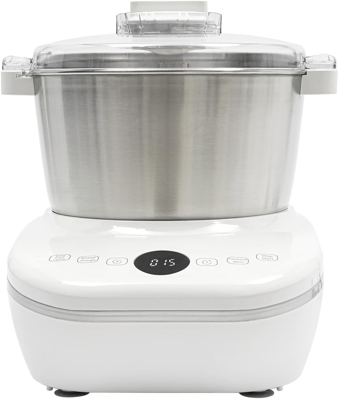 Electric Dough Maker, 5L Dough Mixer with Egg White Separator&Measuring Spoon Pizza Bread Flour Kneading Machine with 5-40min Time Setting Stainless Steel Blender Dough Whisk for Baking Bread&Pizza