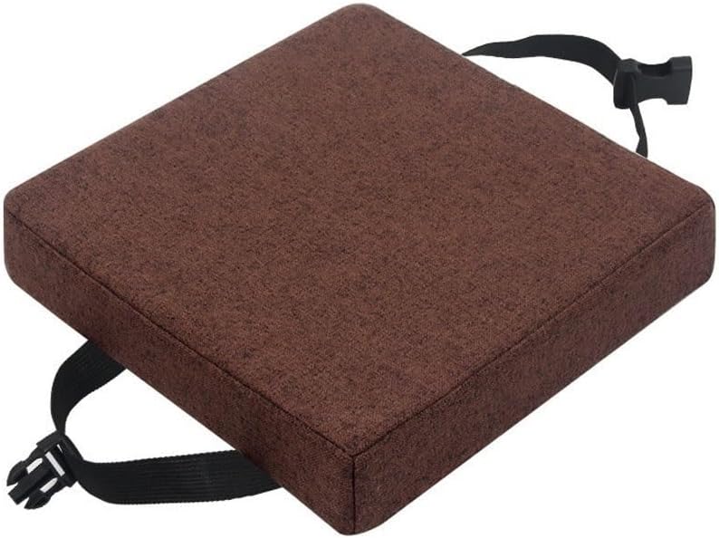 Square Stool Cushion with Ties 11/12/14/16 Inch, Chair Cushions for Dining Chairs Non-Slip Seat Cushion for Bar Stools with Machine Washable Cover(11, 10X10x2in/25x25x5cm)