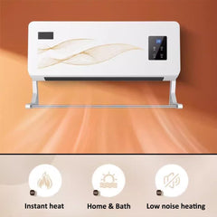 2000W Portable Heater Fast Heating,Electric Wall Heater With Remote Control And Drying Rod,With 3 Heating Modes And Adjustable Thermostat Electric Space Heater For Bedroom