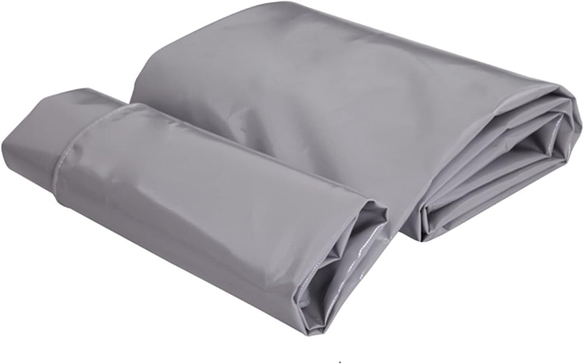 Grey Tarpaulin Waterproof Ground Sheet Cover with Eyelets 1.6x2m 3x3m 0.40mm Thick Tarp Canopy Tent for Canopy Furniture Garden - Customizable (Size : 1x2.5m)