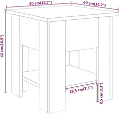 Coffee Table,Multifunctional Table,Console Table,Display Table,Sofa Table,Living Room Table,Cocktail Tea Table,for Living room,Bedroom,Apartment,High Gloss White 15.7"x15.7"x16.5" Engineered Wood