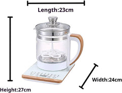 Glass electric kettle with tea strainer, smart electric kettle, the perfect choice for tea enthusiasts (White)