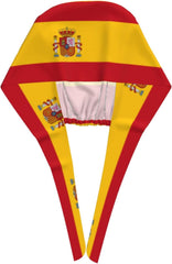 Cleaning Working Cap Spanish Flag Printed Chef Hat for Women & Men, Adjustable, Breathable Black