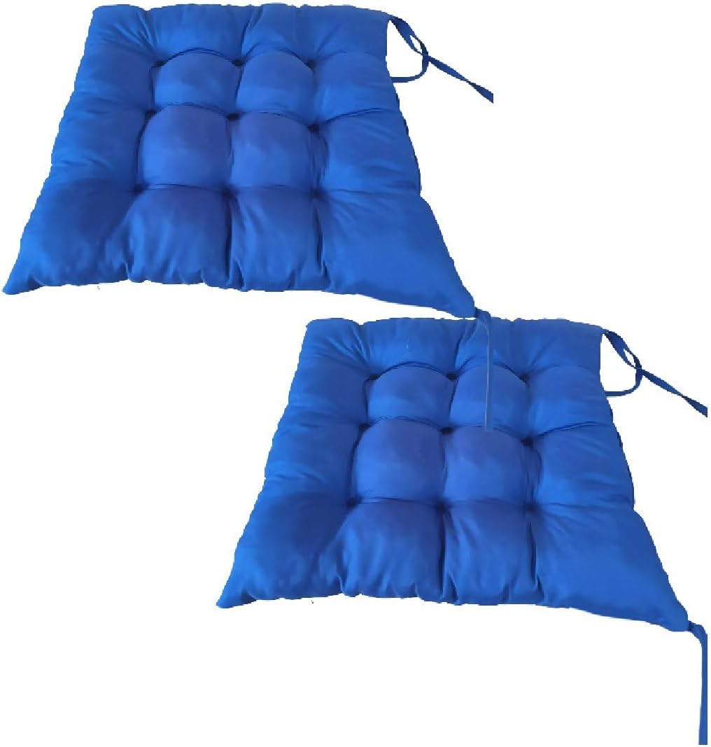 Cushions for Dining Chairs, 15.7" x 15.7" Non-Slip Kitchen Seat Cushions with Silicone Bottom, Memory Foam Chair Pads for Dining Chairs, (Set of 2) (Grey)