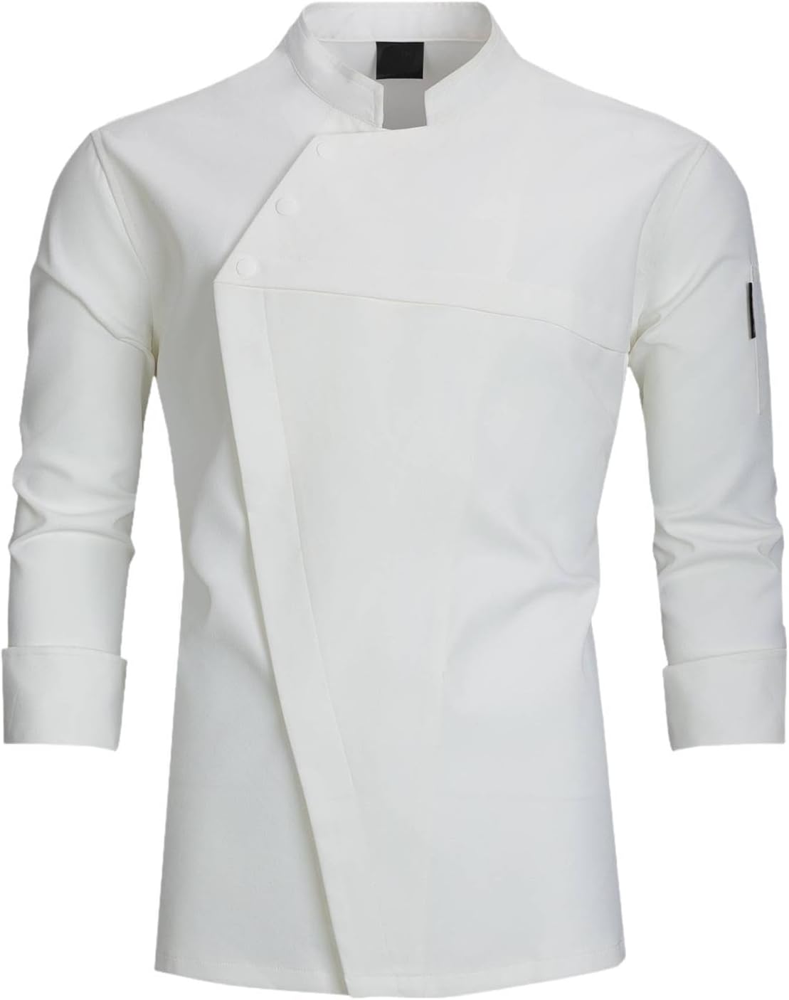 Chef Jacket Oblique Buttons Chef Coat for Catering Hotel Baking Restaurant