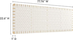 Modway Sparta Vegan Leather Weave Twin Headboard in Walnut Brown, Faux Leather Twin Headboard Only with Wall Mount Design for Children's Bedroom, College Dorm, or Guest Room