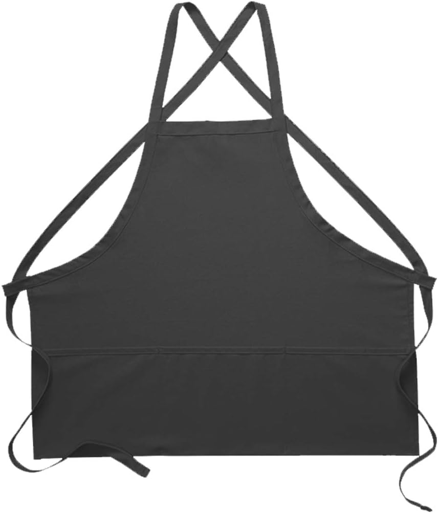 DayStar Apparel 3-Pocket Bib Apron with Criss Cross Back Ties – Style 200xx