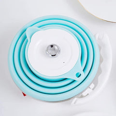 Foldable Electric Kettle,Silicone Electric Water Boiler, Travel Kettles Electric Foldable Electric Kettle, Travel Kettle,Dual Voltage Auto Shift,Temper Control Portable Travel Kettle, Small Electric K