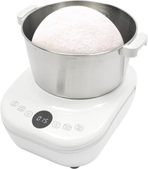 Dough Mixer 5L Large Capacity Electric Dough Maker with Ferment Function, 200W Kneading Machine for Pizza Bread, Stainless Steel Automatic Flour Mixer with Timer, for Home Bakery Kitchen