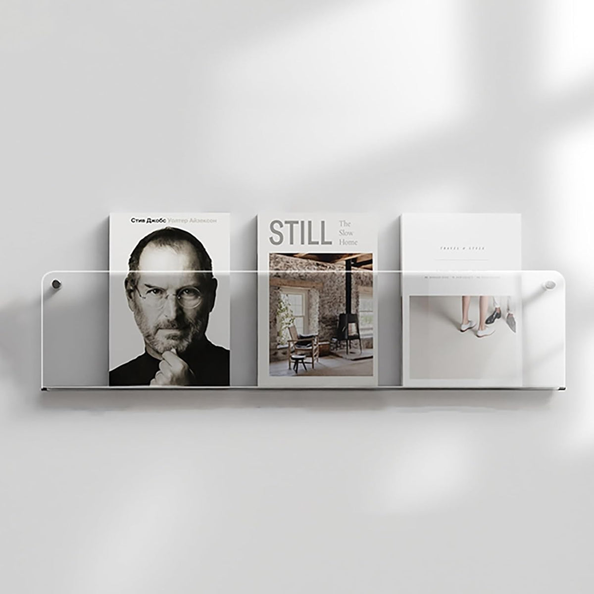 JHDXL Bookcase Bookshelf, Invisible Bookshelf for Small Space, Books/Albums/Files Holder Display Storage Rack Space Saver, for Living Room, Kitchen, Home Office(16 * 70cm/6.5 * 28in)