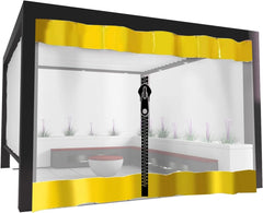 Garden Gazebo Curtains Transparent Tarpaulin, Pergola Side Panels with Grommets and Bungee Balls, Clear Tarps PVC Waterproof Keep Warm Greenhouse Balcony Cover, Customizable Size : 5'x10'/1.5