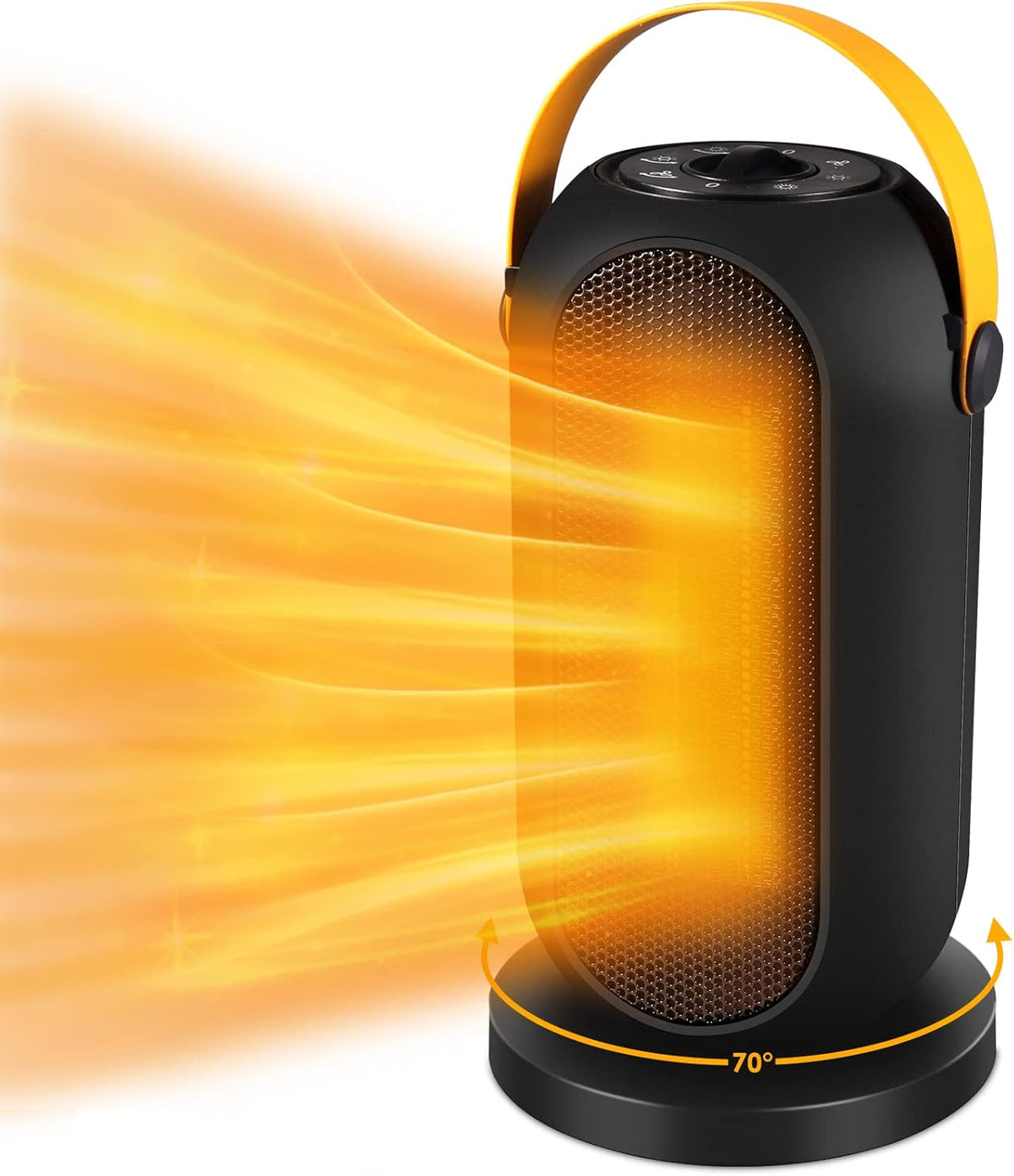 Space Heater,Portable Electric Heater,1200W/600W Safe & Quiet Oscillating Ceramic Heater,Tilt & Over-Heat Portection,Suitable for Office Home