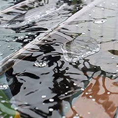 RAGGZZ Outdoor Curtain, Transparent Tarpaulin, Clear Tarpaulin, Glass Tarpaulin with Metal Grommets, Protects Against Water, for Gazebo, Pergola, Customizable (Size : 2.2x2m)