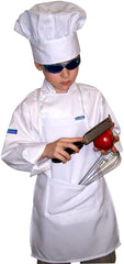 Chef Set Outfit for Children incl Jacket Apron and Hat White not a toy Real Uniform Dress like a PRO