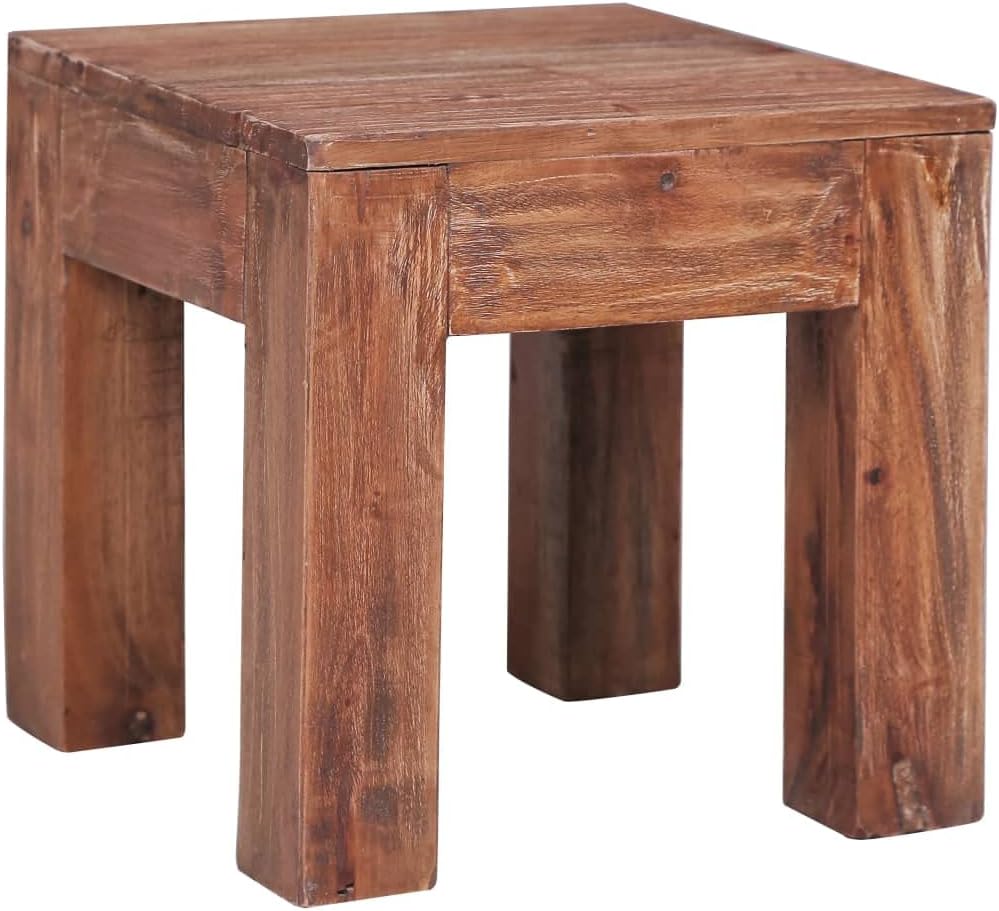 Coffee Table 11.8"x11.8"x11.8" Solid Reclaimed WoodSmall square clearance black rectangle rustic wood modern lift top coffee tables for living room office furniture with storage