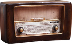 Retro Old Vintage Radio Model Crafts Living Room Bookcase Desktop Decorations Props - Resin Ornament (Color : A)