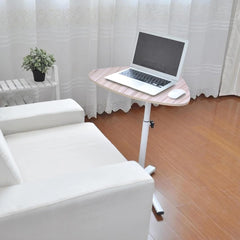 Modern Small Triangle Side Table, Adjustable Height Night Stand Bedside Table Sofa Side End Laptop Desk for Bedroom Living Room (White)