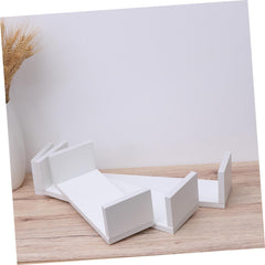 PRETYZOOM 1set Wall-Mounted Bookshelves Easy Installation Warm White Color for Living Room and Bedroom Decor Space-Saving Bookcase and Wall Partition Shelf