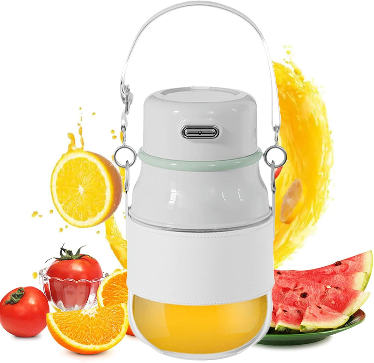 Personal Juicer Cup, Portable Blender with 10 Pcs 304 Stainless Steel Blades, 800 Ml Large Capacity and 19200r/Min Speed, USB Rechargeable and Easy to Clean, for Juice, Shakes, Smoothies
