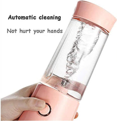 HHWKSJ Portable Blender, 300ML Personal Size Blender, Juicer Cup for Juice, Crushed Ice, Smoothies and Shakes, USB Rechargeable with 4 Blades, Mini Blender for Sports, Office, Travel, Gym, and Outdoor