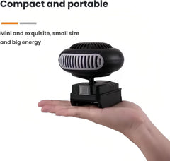 Battery Operated Heater For Indoors, Portable Car Space Heater Car Window Defogger with 1500mah Battery, Long Lasting Heating Fits Golf Cart & Office (Two batteries)