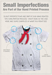 Popfunk Chef Jacket (Front/Back Print) 100% Polyester Adult Sublimated Costume T Shirt for Men & Women