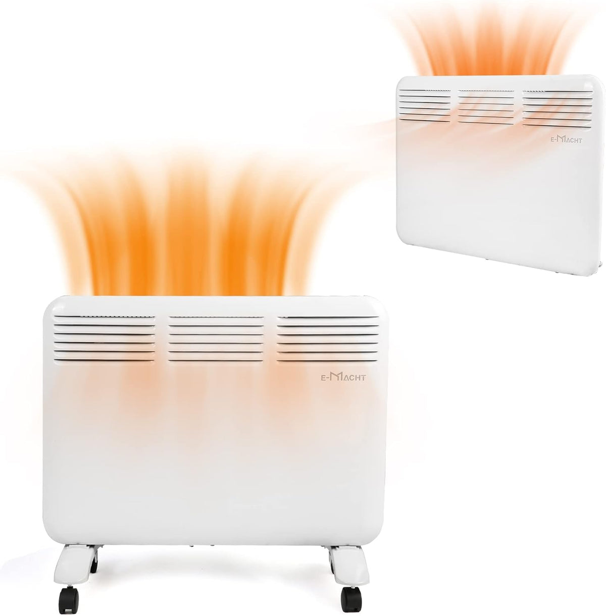 Super Efficient Heater for Indoor Use, 1000W Freestanding Portable Quiet Heaters with Adjustable LED Digital Control, Overheating Protection