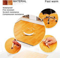 Heated Floor Mat Infrared Radiant Floor Heater,Portable Yoga Infrared Heating Carpet Mat,Electric Heated Area Rug,Carbon Crystal Heated Foot Warmers Under Desk,50 * 30cm
