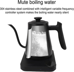 Smart Electric Kettle Temperature Control 1L, 1200W Fast Boiling Stainless Steel Electric Pour Over Kettle, Anti Dry Burning Device, Boiler for Tea, Coffee (US Plug 110V)