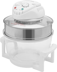 Turbo Air Fryer, 17L 1400W 360° Viewable Airy Fryer with Expansion Ring, Halogen Oven Air Fryer for Kitchens, Restaurants, Food Stalls