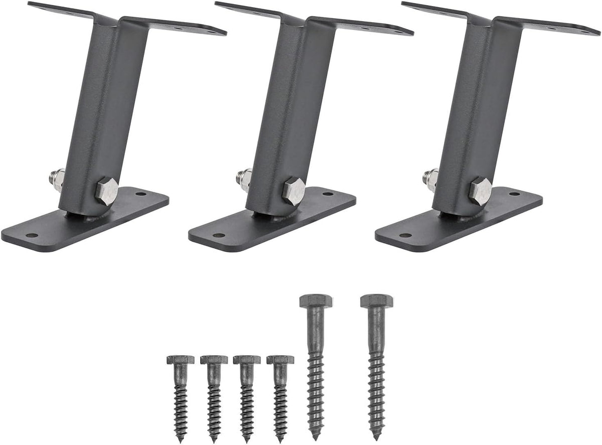 3Pcs Heavy Duty Roof Riser Bracket, 90 Degree Adjustable Pergola Roof Mount Bracket, Stainless Steel Material for Durability, No Roof Cutting Required, with 18 Screws Included