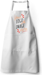 Kenzal Bib Apron with Custom Logo, Waterdrop Resistant Unisex Aprons with 2 pocket, Kitchen, Cooking, BBQ, Drawing Bulk Apron