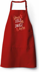 Kenzal Bib Apron with Custom Logo, Waterdrop Resistant Unisex Aprons with 2 pocket, Kitchen, Cooking, BBQ, Drawing Bulk Apron