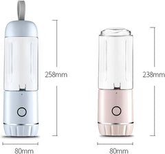 HHWKSJ Electric USB Juicer Blender Portable Juicer Cup 450ml Water Bottle Juicer Machine with 6 Blades, 2000mAh Rechargable Battery (Color : B)