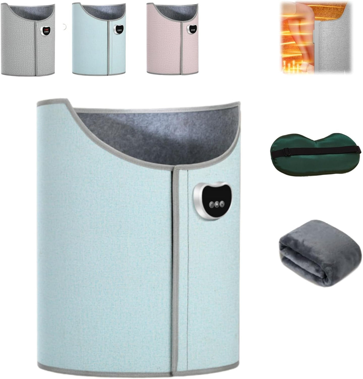 Under Desk Legs Warmer for Office,8-Speed Adjustment Portable Folding Electric Heating Foot Warmer,360° Fully Enclosed Quick Heating Anti-Freeze Heater,Timer,Overheat Safe Protection (Pink)